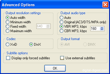 AutoGK : Advanced Options