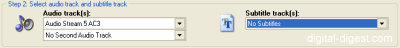 AutoGK Step 2 : Select Audio Track and Subtitle Track