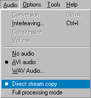 VirtualDub Audio Direct Stream Copy