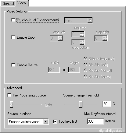 DivX 5.1.x - Video Setup