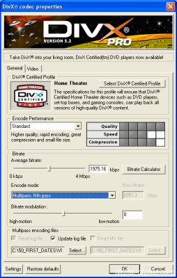 DivX 5.2.x - General Setup