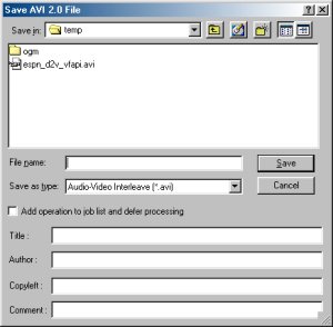 NanDub - Save as AVI