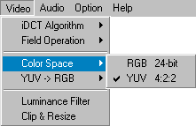 DVD2AVI - Video - Color Space