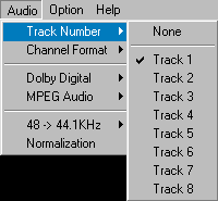Selecting a Track Number in DVD2AVI