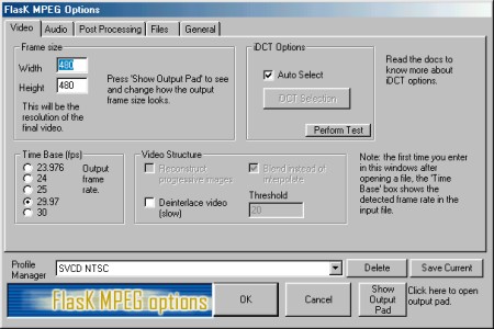 FlasKMPEG Video option