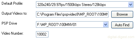 PSP Video 9 Setup