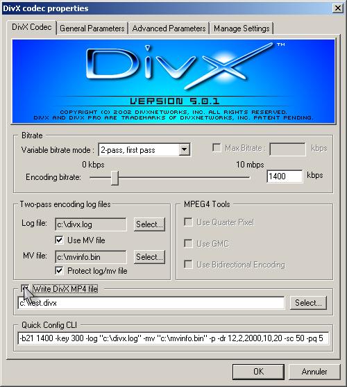 DivX Codec Setup