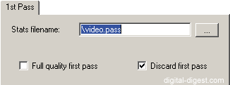 XviD: Encoding Type - 1st Pass