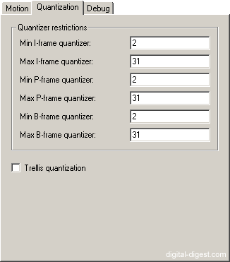 XviD: Advanced Options - Quantization